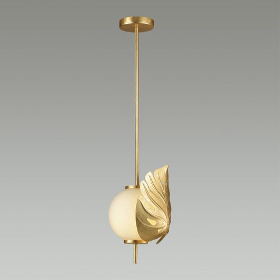 4864/1 MODERN ODL_EX22 81 золотистый/белый/стекло Подвес E14 1*40W JUNGLE