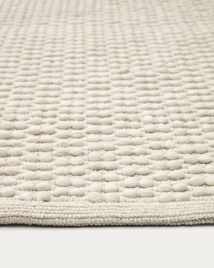 Mascarell Ковер из хлопка и полипропилена белого цвета 200 x 300 см