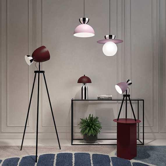 Светильник подвесной anniken, D36х28 см, черный/белый/лиловый