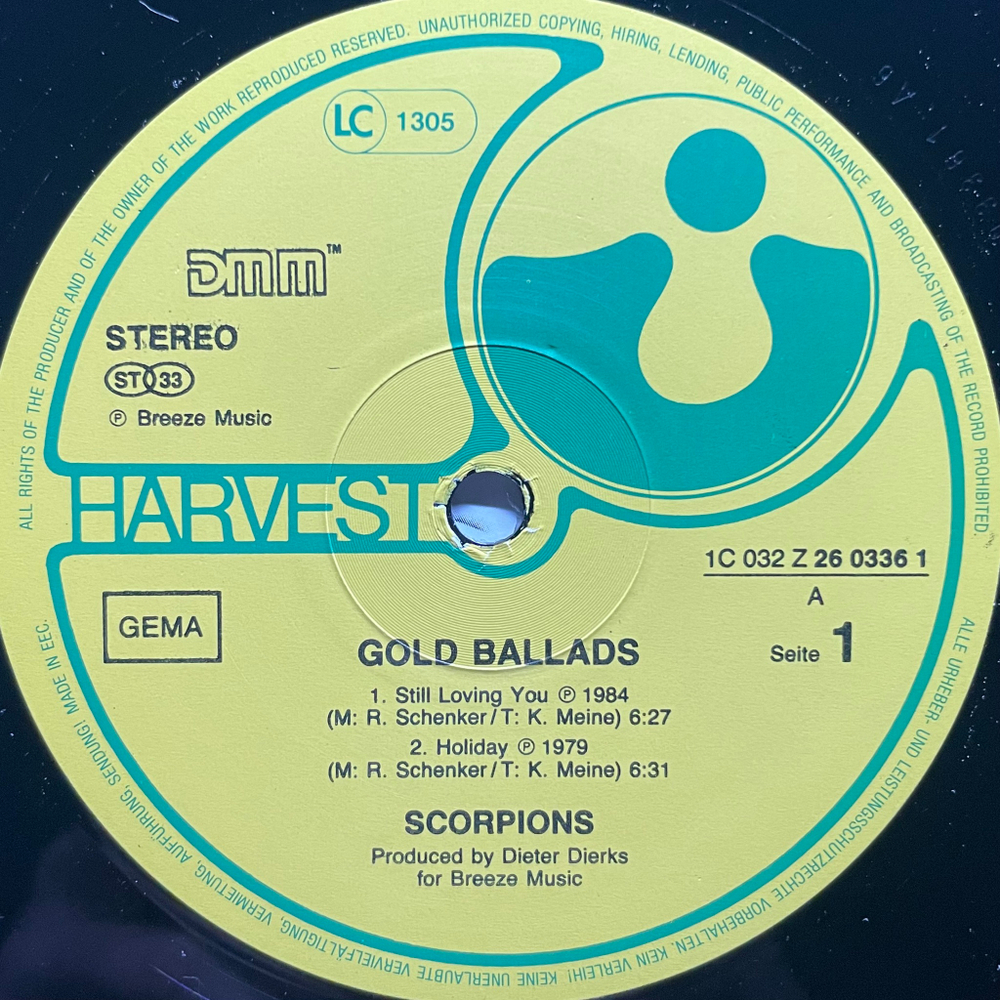 Scorpions - Gold Ballads (Германия 1984г.)