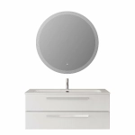 Тумба с раковиной Cezares ECO-CER-N 120 ECO-CER-N-1200-2C-SO-BL белая глянцевая