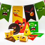 Шар (18''/46 см) Круг, Angry Birds, Зеленый
