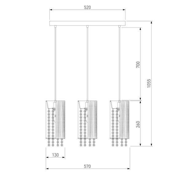 Подвесной светильник Eurosvet 1188/3 хром