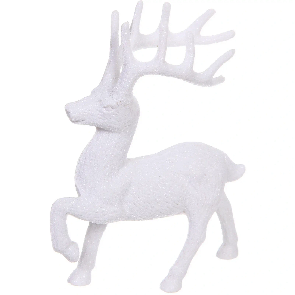 Фигурка новогодняя «Зимний олень» 9.5*4.5*12 см, Белый