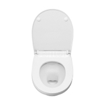 Пэк Santek "Бореаль" rimless подвесной, безободковый унитаз с тонким сиденьем, инсталляция, панель белого цвета (1.WH50.1.832)