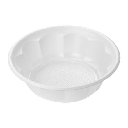 Одноразова тарелка глубокая "Ромашка" D=115мм 250мл белая (100/3000шт)