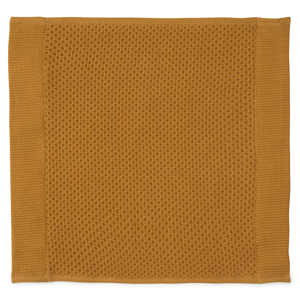 Полотенце для лица вафельное цвета карри из коллекции essential, 30х30 см