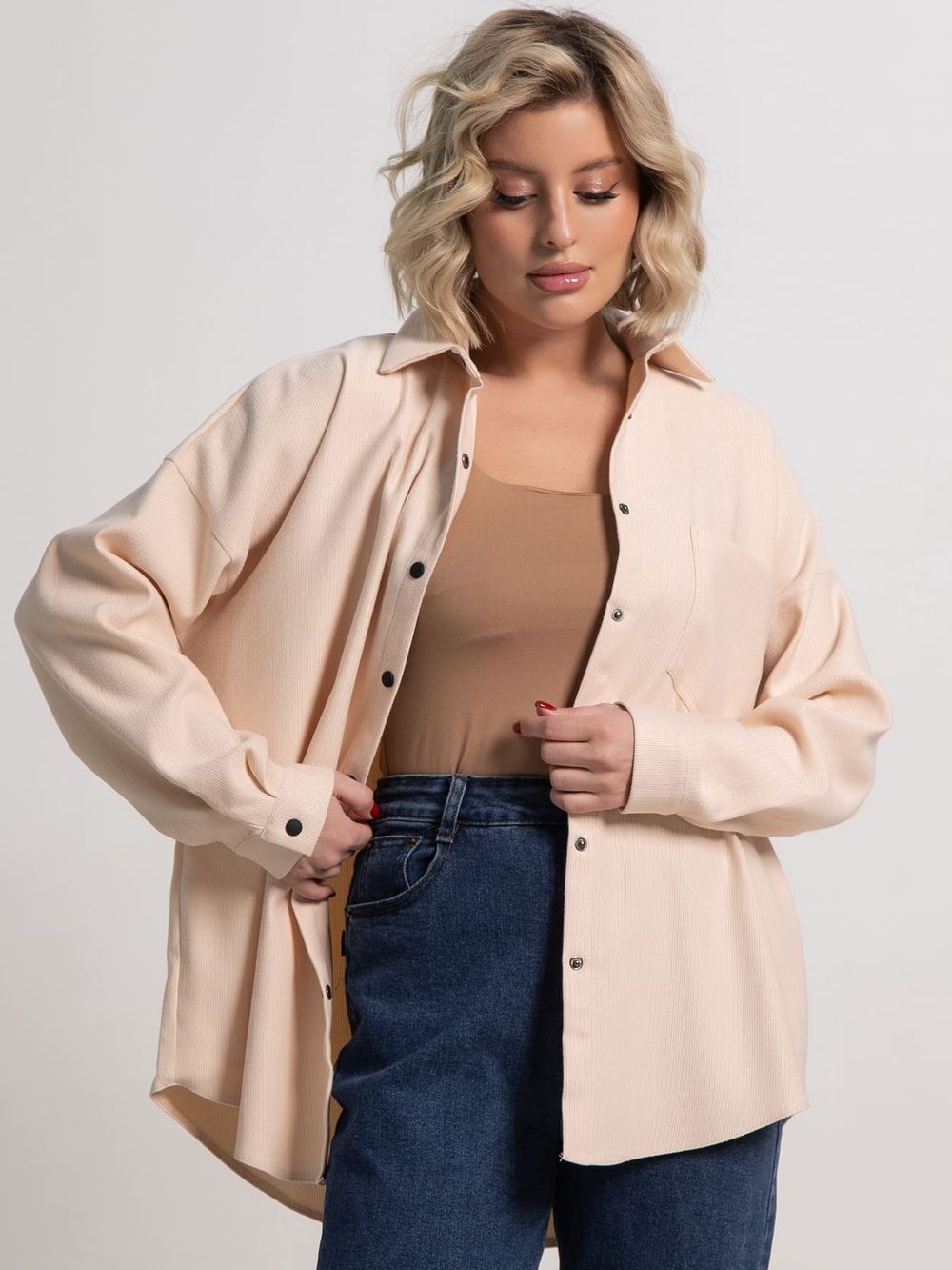 Рубашка Загадочная девушка (бежевая) Б15169-4М LT Collection