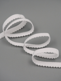Резинка отделочная белая ширина 10 мм с учетом фестона