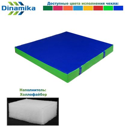 Мат гимнастический 1000х1000х100 винилискожа (холлослеп/холлофайбер)
