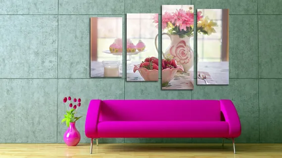 Модульная картина "Клубничное утро"