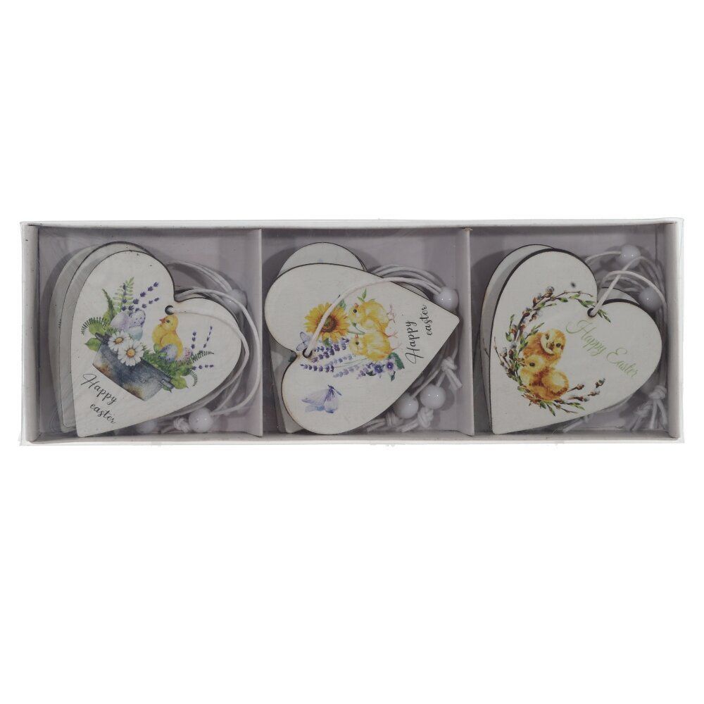 GAEM Набор из 9-ти изделий декоративных подвесных "Сердце" (5*0,5*6), L19,5 W6,5 H2 см