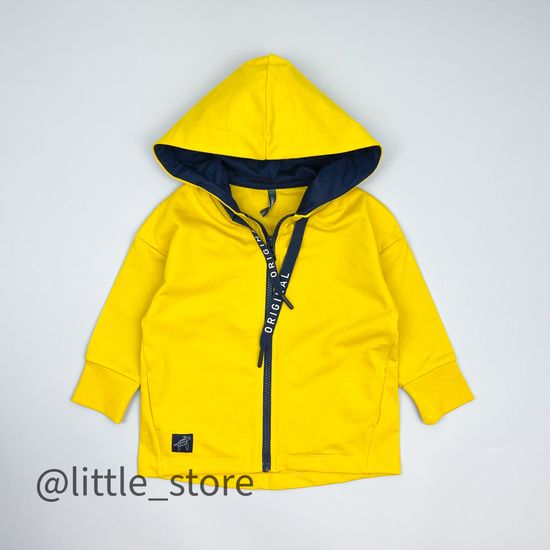 Толстовка из футера на молнии "Морской бриз" горчица