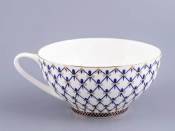 Чашка с блюдцем чайная 300 мл форма Купольная рисунок Кобальтовая сетка арт. 81.18456.00.1