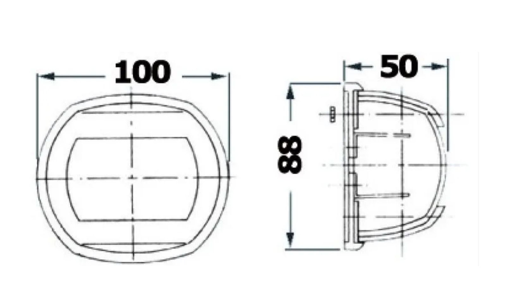 Гакабортный огонь "Classic 12", белый пластик (10237443)