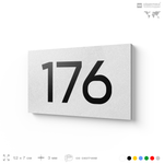 Номер на дверь 176, табличка на дверь для офиса, квартиры, кабинета, аудитории, склада, белая 120х70 мм, Айдентика Технолоджи