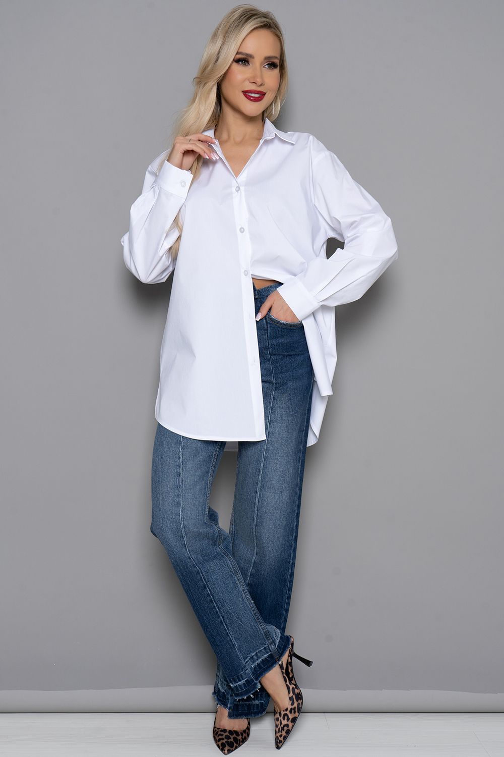 Рубашка (белый) Б11-133 Nikol