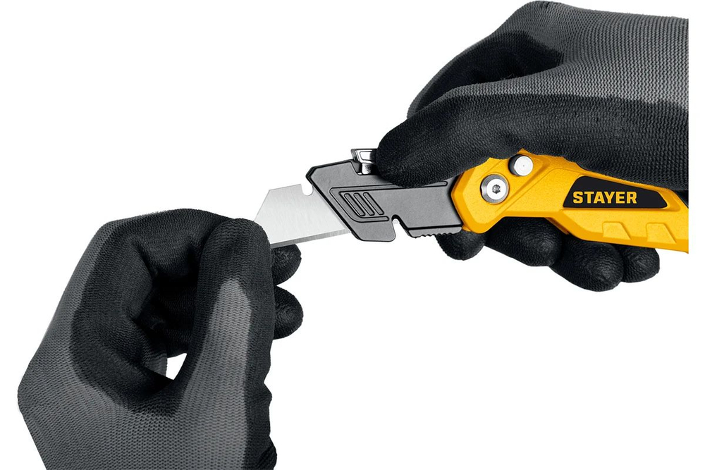 Строительный нож складной STAYER FOLD тип А24
