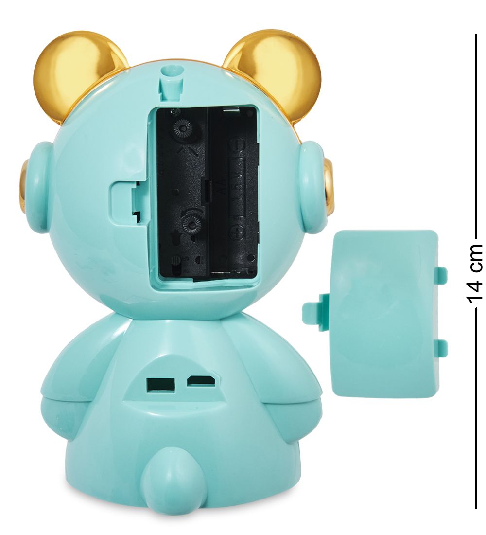 GAEM Art CL-27/2 Будильник «Медвежонок» бирюзовый