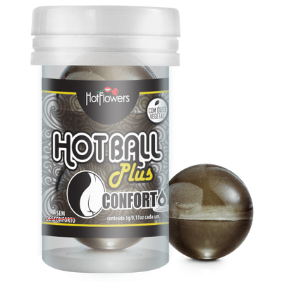Анальный лубрикант HOT BALL CONFORTO на масляной основе в виде 2 шариков