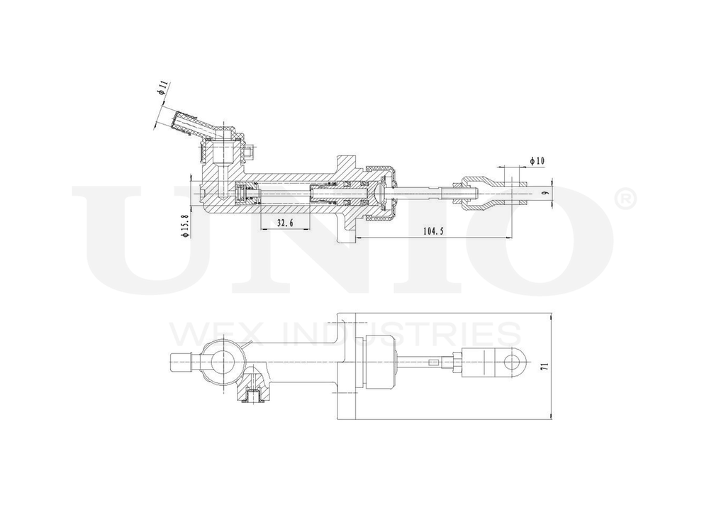 Цилиндр сцепления главный UNIO BRC-10018