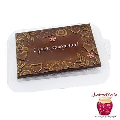 Форма для шоколада ДР СЕРДЕЧКИ, пластик