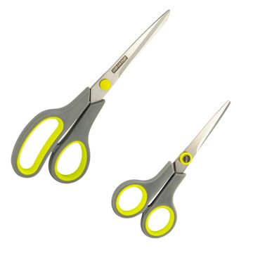 Набор ножниц универсальных (14 см; 21,5 см) Kamille КМ-5180 из нержавеющей стали с пластиковыми ручками