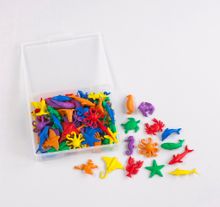 Материал счетный фигурки "Морские обитатели" (84 шт., 14 видов, 6 цветов)