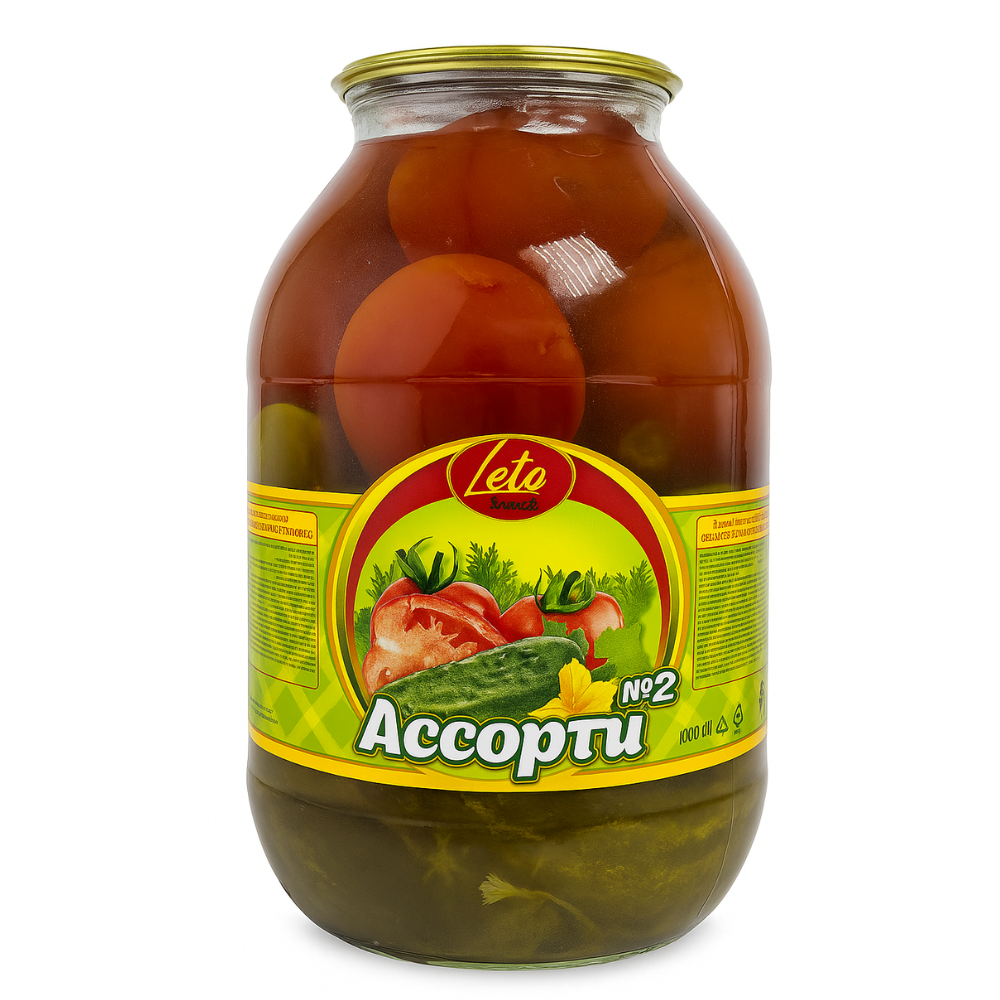 Консервированное овощное ассорти Leto 2 л
