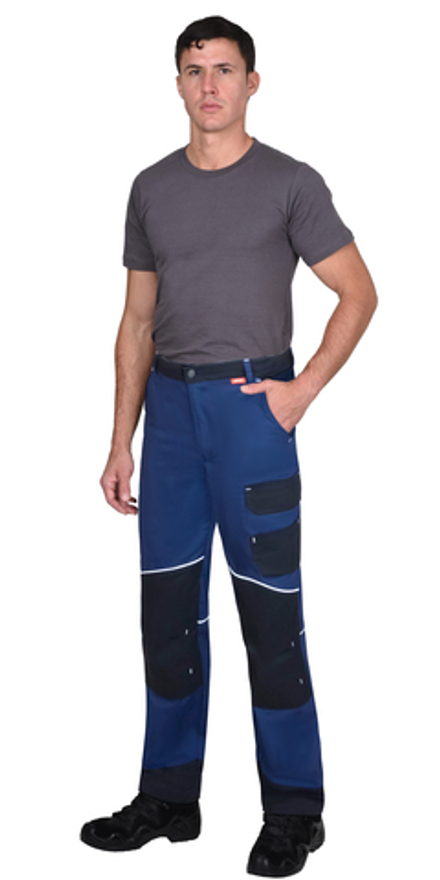 Брюки СИРИУС-АРКТИК синий с черным, тк. мех. стрейч