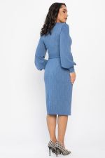 Платье с поясом Безупречный силуэт (синее) П14512-10М LT Collection