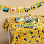 Тарелки бумажные «Синий трактор, С Днем Рождения!» желтый/зеленый, 18 см, 6 шт