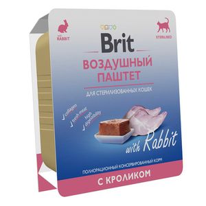 Воздушный паштет для стерилизованных кошек Brit Premium, кролик