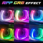 Бленда (маска) для линз 3.0 дюйма с DRL RGB-цвет L-образная (комплект, 2шт)
