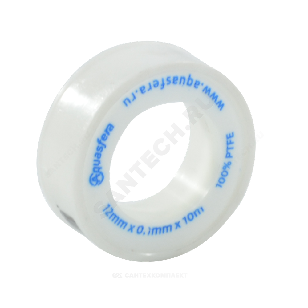 Лента ФУМ PTFE 6020 12ммх0,1ммх10м катушка среда: вода Aquasfera 6020-02