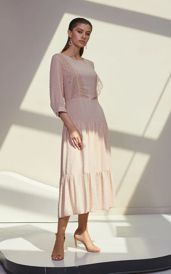 Платье 61709-2 Бежевый