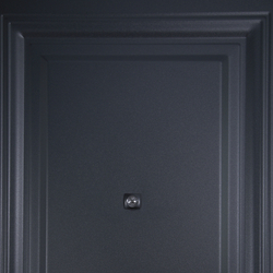 Входная металлическая дверь с зеркалом Ювентус металл штамп Графит/Зеркало + МДФ , цвет графит софт