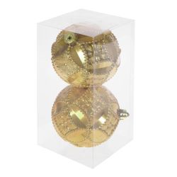 GAEM Набор из 2шт Украшение новогоднее Шар "Карнавальный дуэт", D 10 см, L20 W10 H10 см