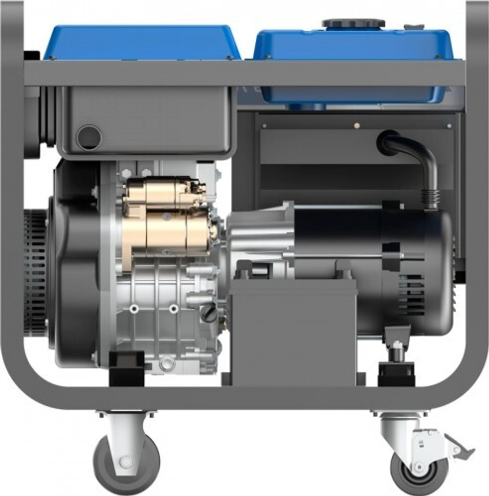 Генератор дизельный с воздушным охлаждением ТСС SDG 7000 EH3A открытая 100034