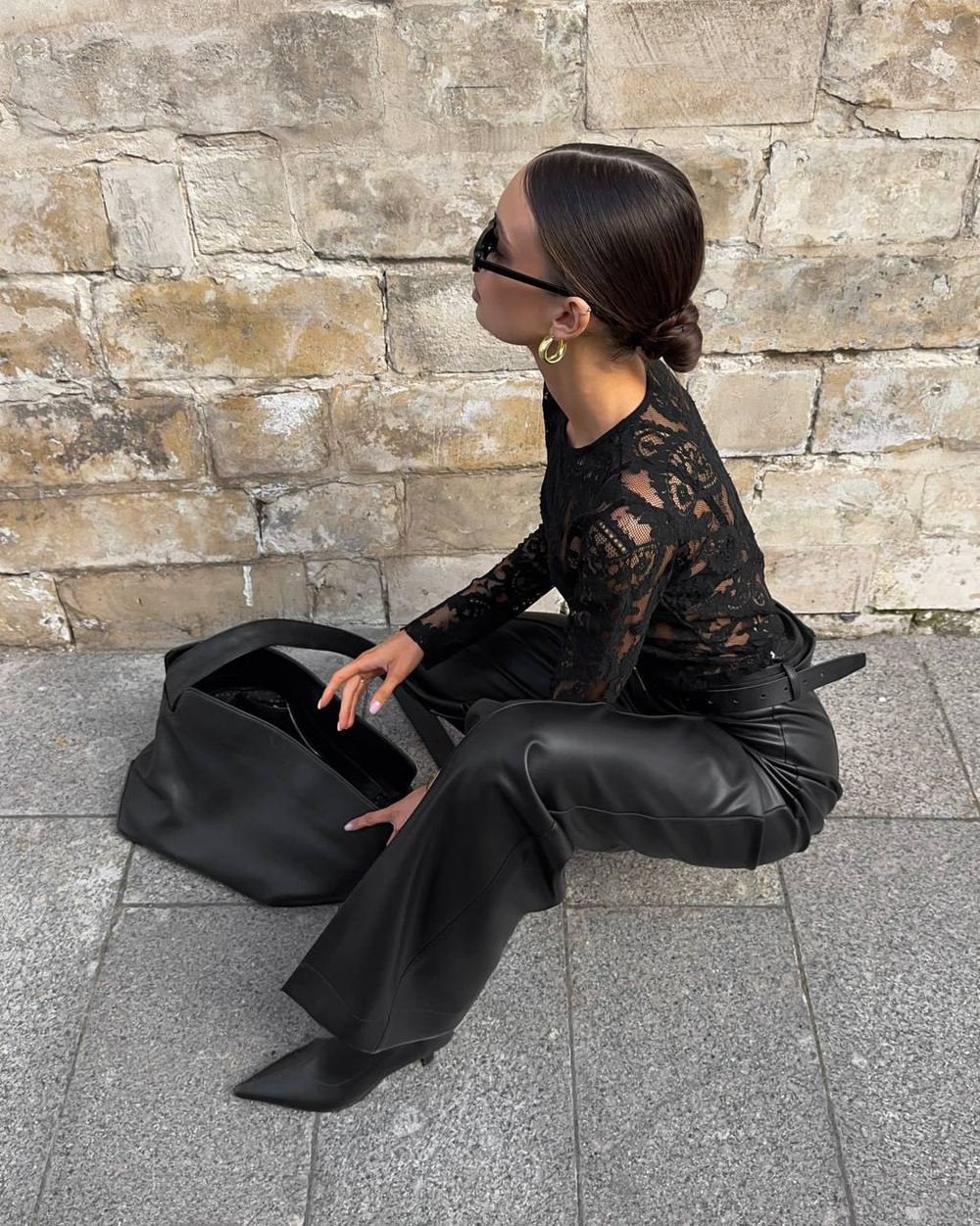 Лонгслив кружевной