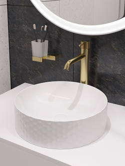 Смеситель для раковины STWORKI Стокгольм S36020GM матовое золото