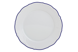 Тарелка мелкая 27 см, кант синий