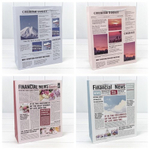 Пакет подарочный 26х32х10см Фигуры и узоры "Газета" (Микс)