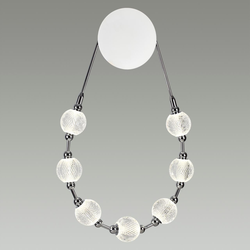 5007/25WL L-VISION ODL23 467 хром/прозрачный/металл/акрил Бра LED 25W 4000K 1555Лм CRYSTAL