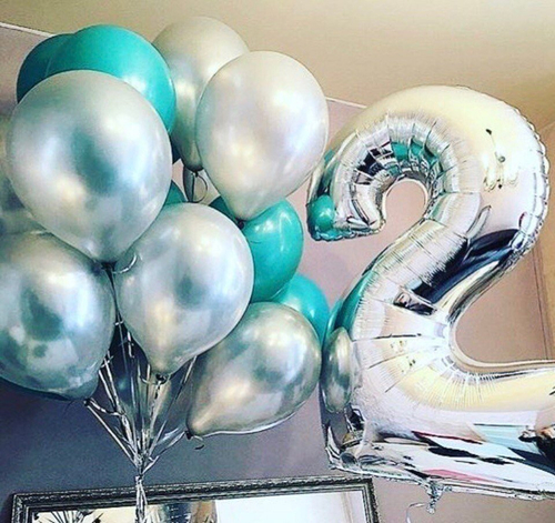 Готовое решение из шаров «Бирюзовый лёд»