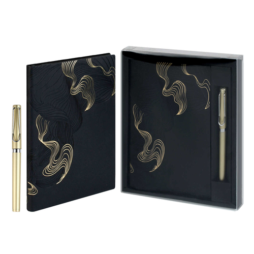 Ежедневник недатированный + ручка шариковая (набор подарочный) ESCALADA, формат А5, 120 л., мягкий переплёт, запаянный край, искусственная кожа "Виннер", тиснение фольгой, блинтовое тиснение