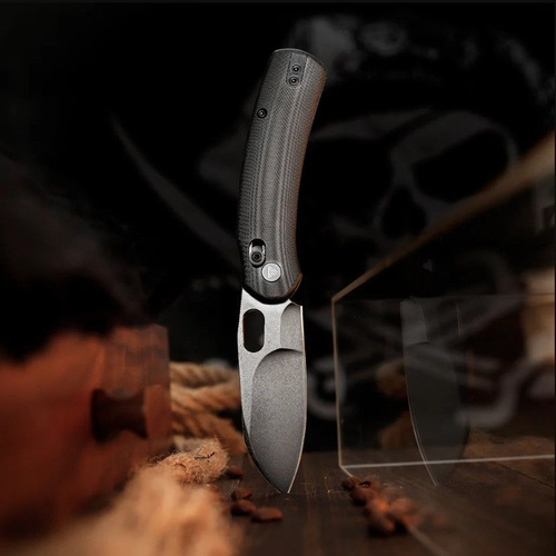 Складной туристический нож TRIVISA Lamb-03B клинок N690 рукоять G10 (черный-черный)