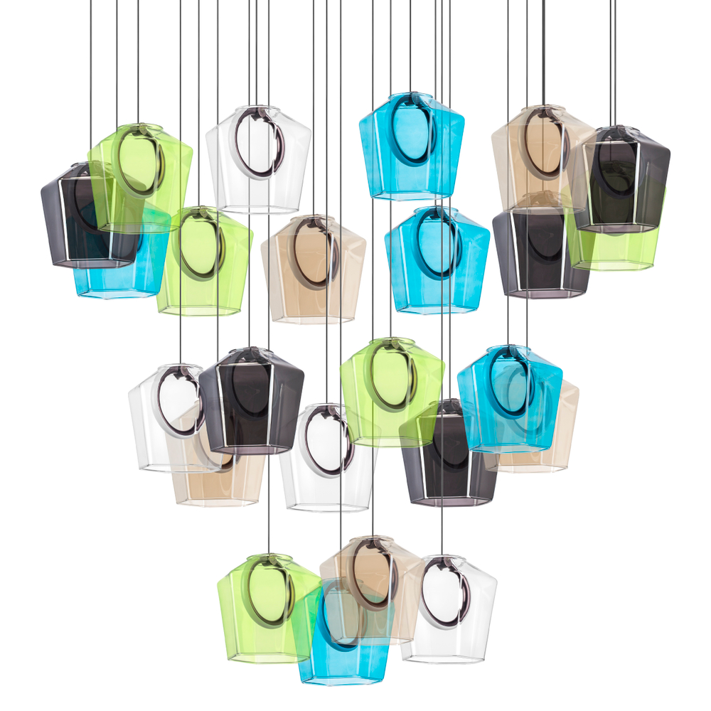 796349 Люстра CARAMELLO LED 24х6W 2600LM КОФЕЙНЫЙ/МУЛЬТИКОЛОР 3000K