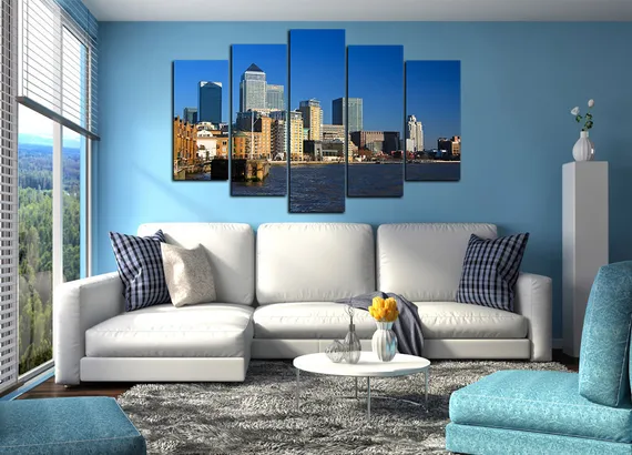 Модульная картина "Город на воде"