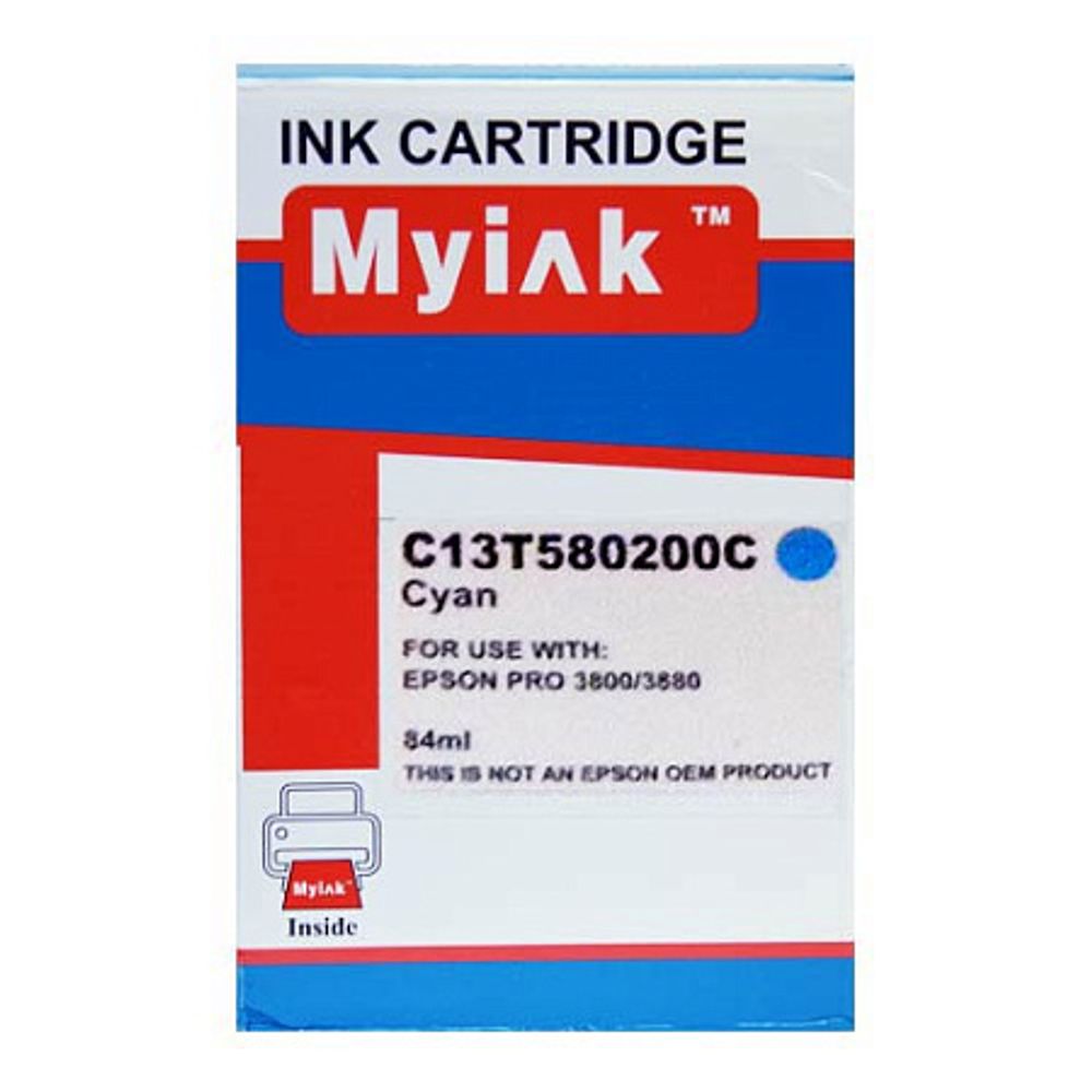 Картридж (T5802) для EPSON St Pro 3800/3880 Cyan (84ml,Pigment) MyInk